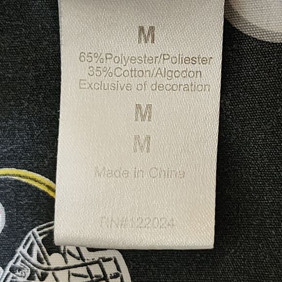 NFL Pittsburg Steelers Scrub Top M Black Logo Team Apparel V-Neck Short Sleeve - Picture 7 of 9